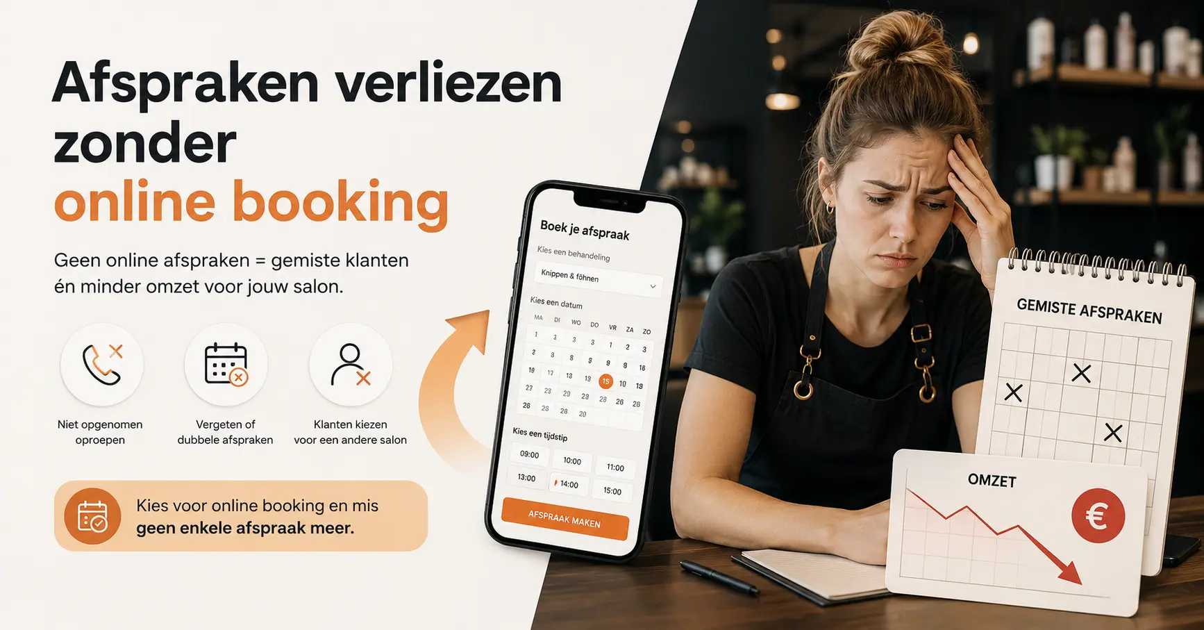 Waarom uw kapsalon afspraken verliest zonder online booking