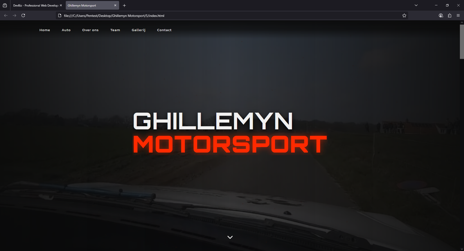 Ghillemyn Motorsport Website